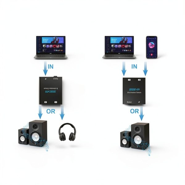 SGEYR Audio Selector Box 3.5mm Switch-4
