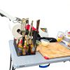 Geesta Grill Caddy Adjustable Steel Kitchen Organizer Black-7