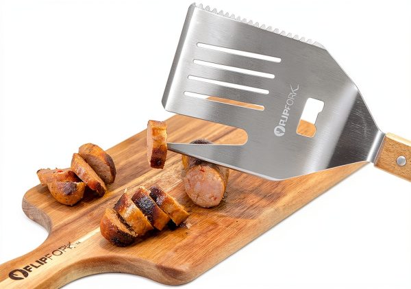 Flipfork Spatula Stainless Steel 5-in-1 BBQ Tool for-3