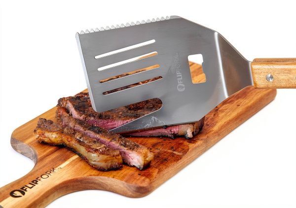Flipfork Spatula Stainless Steel 5-in-1 BBQ Tool for-2