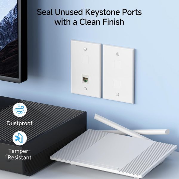 Cable Matters White Blank Keystone Jack-1