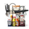 Geesta Grill Caddy Adjustable Steel Kitchen Organizer Black-4