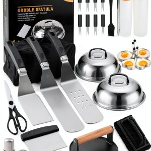 Grilljoy Griddle Tools Stainless Steel Set 28 Piece Kit-0