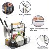 Geesta Grill Caddy Adjustable Steel Kitchen Organizer Black-2