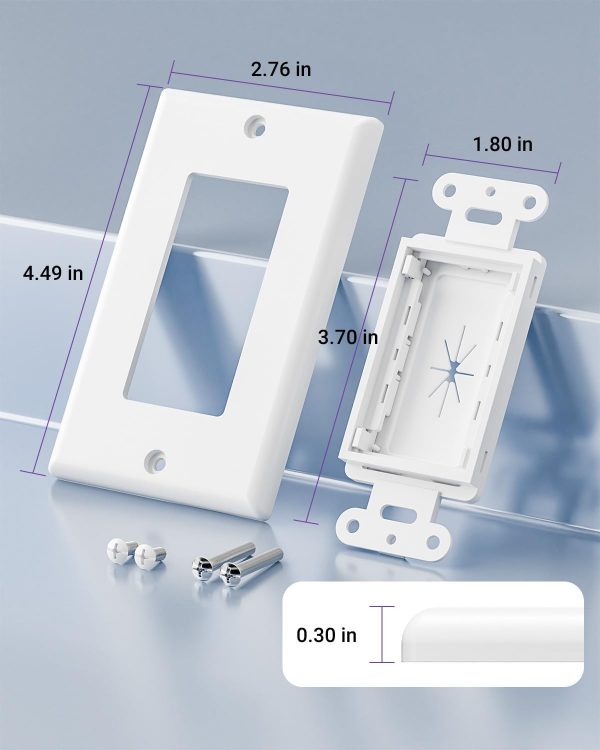 VCELINK White 2 Pack Wall Plate ABS Material-1