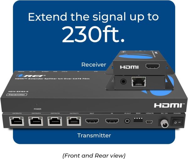 OreI 1x4 HDMI Extender for Satellite TV Splitters-1