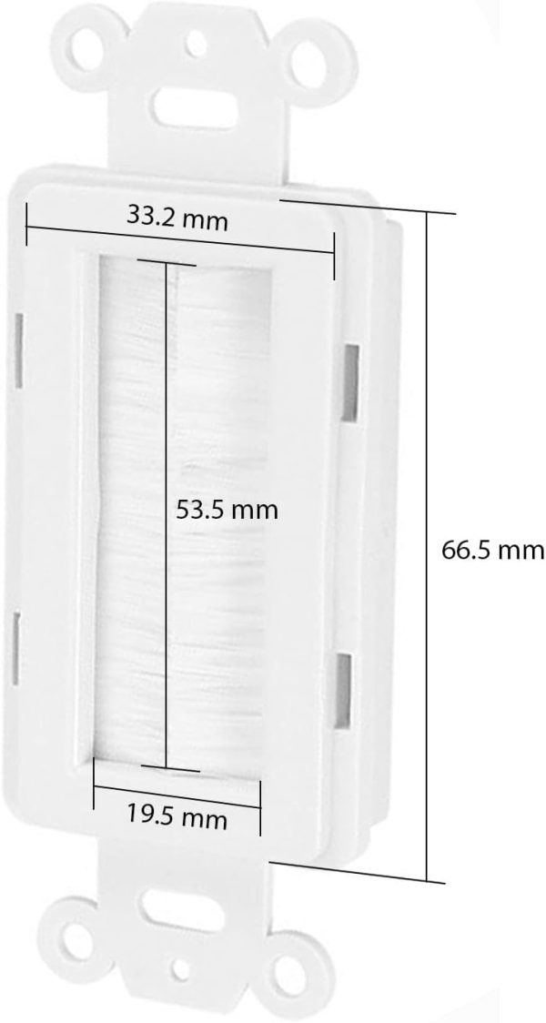 Chaosss &. 2 Pack Brush Passthrough Wall Plate-2
