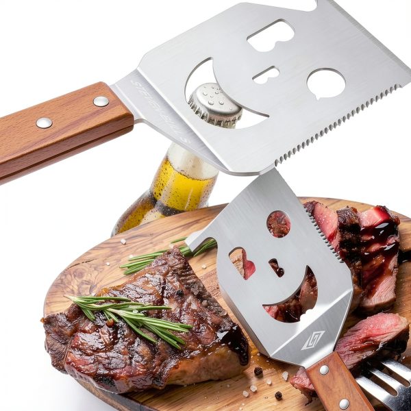 STEVEN-BULL S 7-in-1 Grill Spatula Stainless Steel Orange-3
