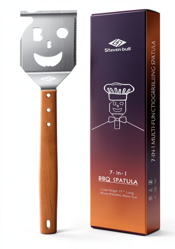 STEVEN-BULL S 7-in-1 Grill Spatula Stainless Steel Orange-0