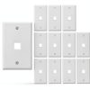 VCE 1-Port White Wall Plate Plastic Design-0