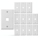 VCE 1-Port White Wall Plate Plastic Design-0