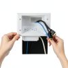 DATA COMM Duplex Receptacle Mid‑Size White Metal-4