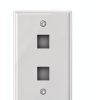 VCE White Keystone Wall Plate 2-Port Plastic-4