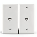 Cat6 Wall Plate Phizli White Plastic Design-0
