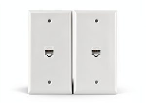 Cat6 Wall Plate Phizli White Plastic Design-0