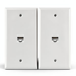 Cat6 Wall Plate Phizli White Plastic Design-0