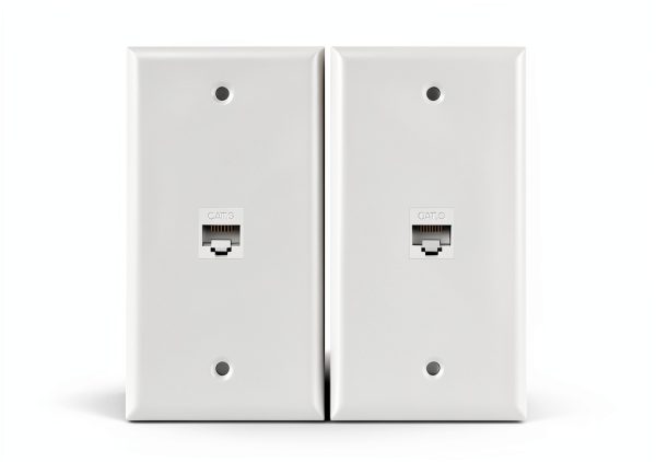 Cat6 Wall Plate Phizli White Plastic Design-0
