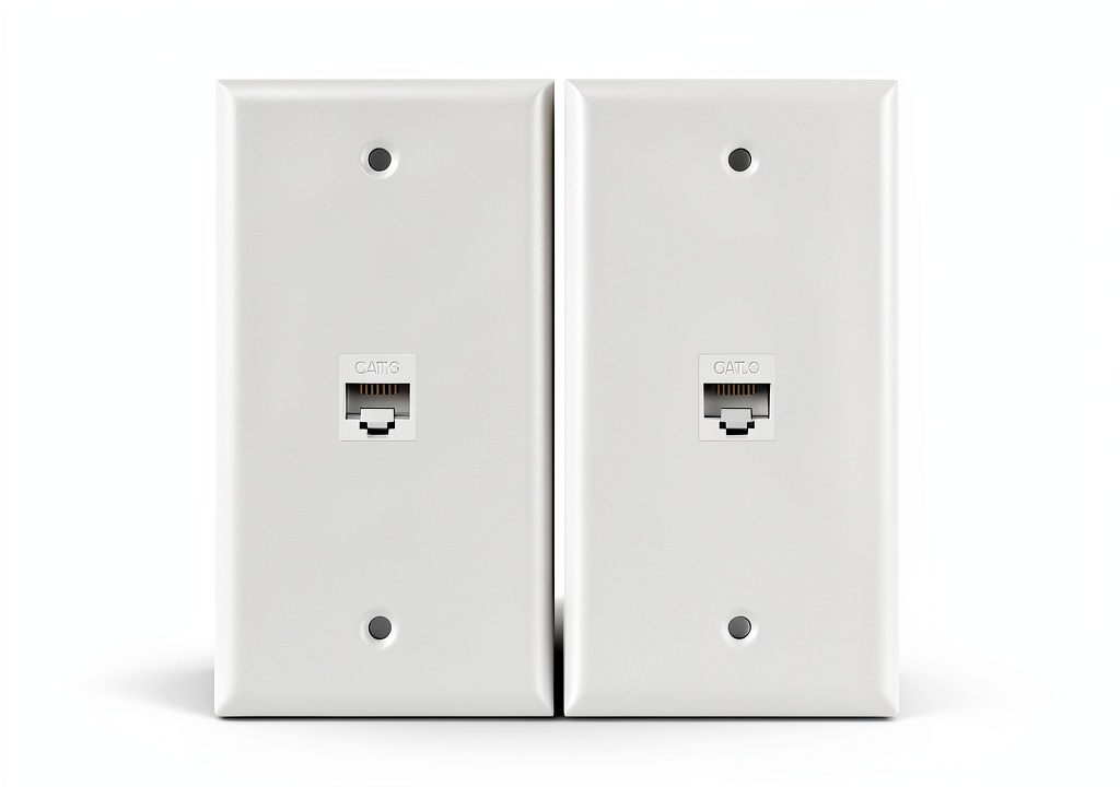 Installing Phizli Cat6 wall plate in a home office