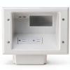 DATA COMM Duplex Receptacle Mid‑Size White Metal-8