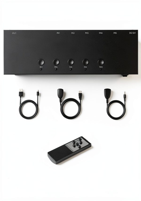 HDMI Switch Y.D.F Black 5 Port 4K for Gamers-8