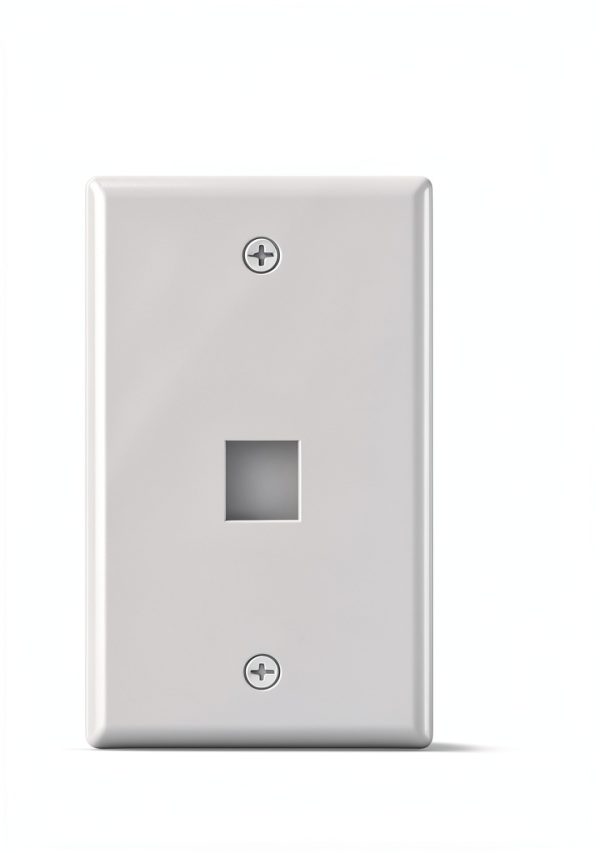 VCE 1-Port White Wall Plate Plastic Design-4