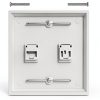 Cat6 Wall Plate Phizli White Plastic Design-1