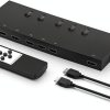 HDMI Switch Y.D.F Black 5 Port 4K for Gamers-0
