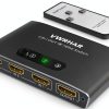 HDMI Switch VWRHar 3-Port Black Aluminum 4K Gaming-0