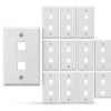 VCE White Keystone Wall Plate 2-Port Plastic-0