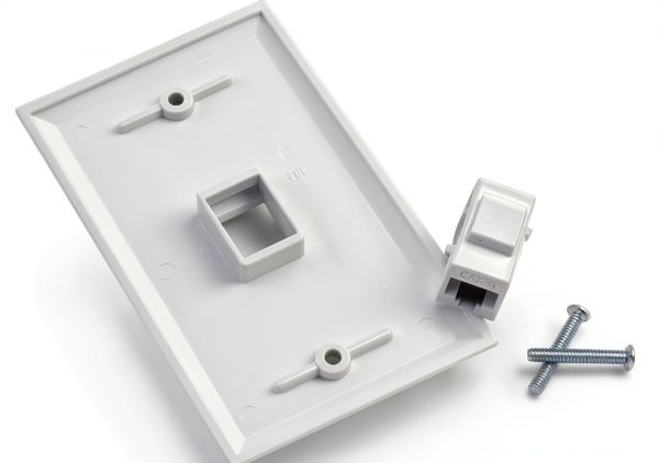 Cat6 Wall Plate Phizli White Plastic Design-3