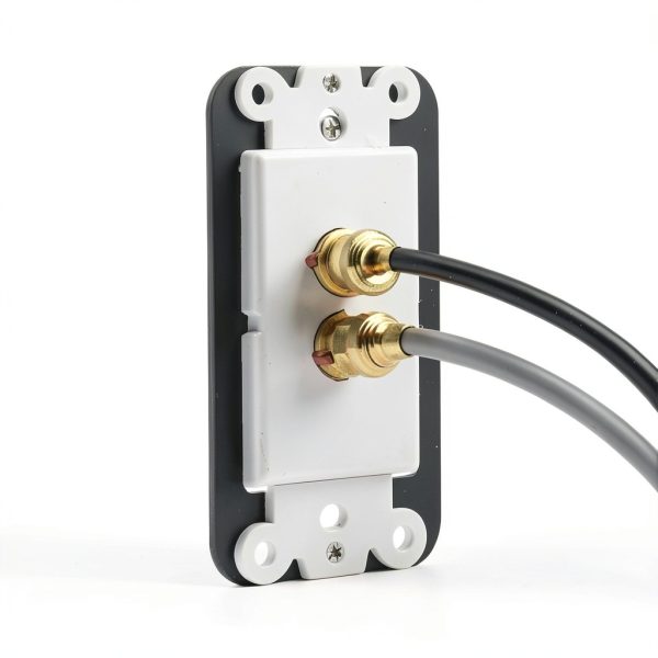Cable Matters Speaker Wall Plate Single Gang Banana Plug – White-5
