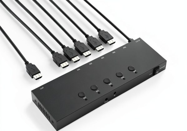 HDMI Switch Y.D.F Black 5 Port 4K for Gamers-5