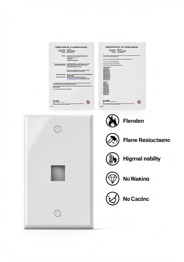 VCE 1-Port White Wall Plate Plastic Design-1