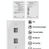 VCE White Keystone Wall Plate 2-Port Plastic-1