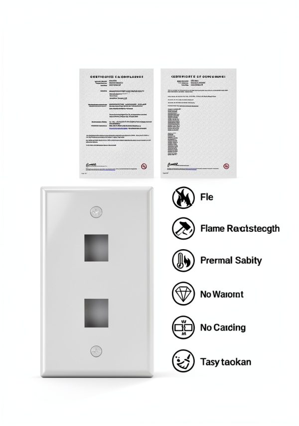 VCE White Keystone Wall Plate 2-Port Plastic-1
