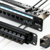 Jadaol Cat6 Patch Panel 24-Port Rack Steel-0