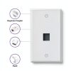 VCE 1-Port White Wall Plate Plastic Design-2