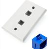 VCE 2 Pack Ethernet Wall Plate Double Keystone Switch ABS Polished-6