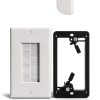 VCE Wall Plate Brush Cable Pass Through 2Pack Polished ABS Decorator-1