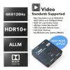 OREI 8K HDMI Switch 2x1 Dual Selector with Auto Manual Switching, VRR-7