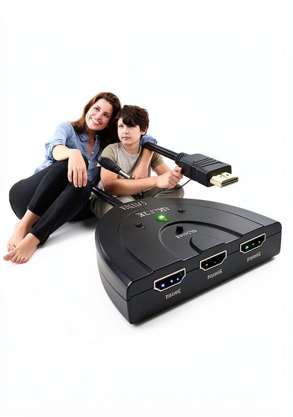 HDMI Switch 3-in-1 4K Ultra HD GANA Model 4330142618 Manual Switch-6