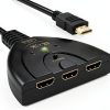 HDMI Switch 3-in-1 4K Ultra HD GANA Model 4330142618 Manual Switch-0