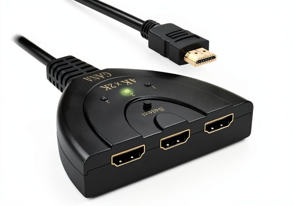 HDMI Switch 3-in-1 4K Ultra HD GANA Model 4330142618 Manual Switch-0