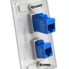 VCE 2 Pack Ethernet Wall Plate Double Keystone Switch ABS Polished-5