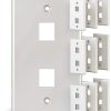 Cable Matters 2 Port ABS Keystone Wall Plate Polished White Design-0