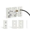 Cable Matters 2 Port ABS Keystone Wall Plate Polished White Design-3