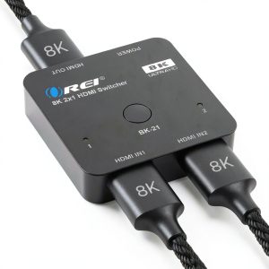 OREI 8K HDMI Switch 2x1 Dual Selector with Auto Manual Switching, VRR-0