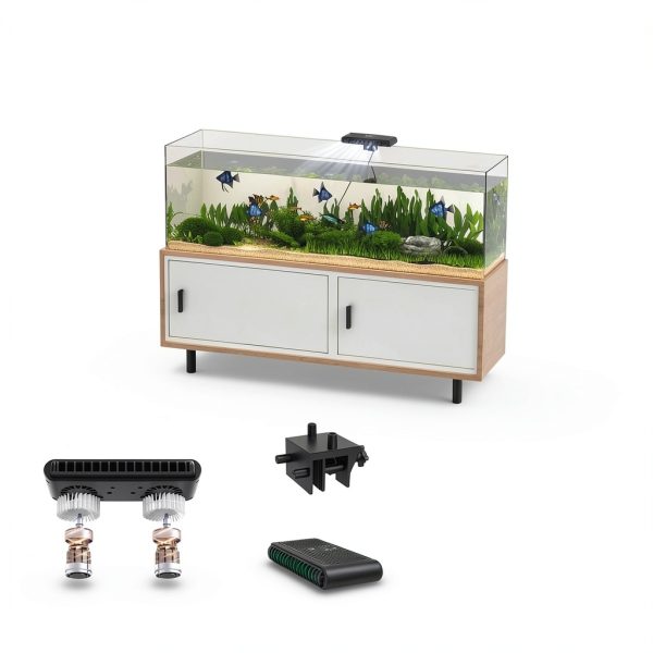 PAIZOO Aquarium Chiller Fan 3 Speed Modes 6.4W Dual Turbo PZBS2-5